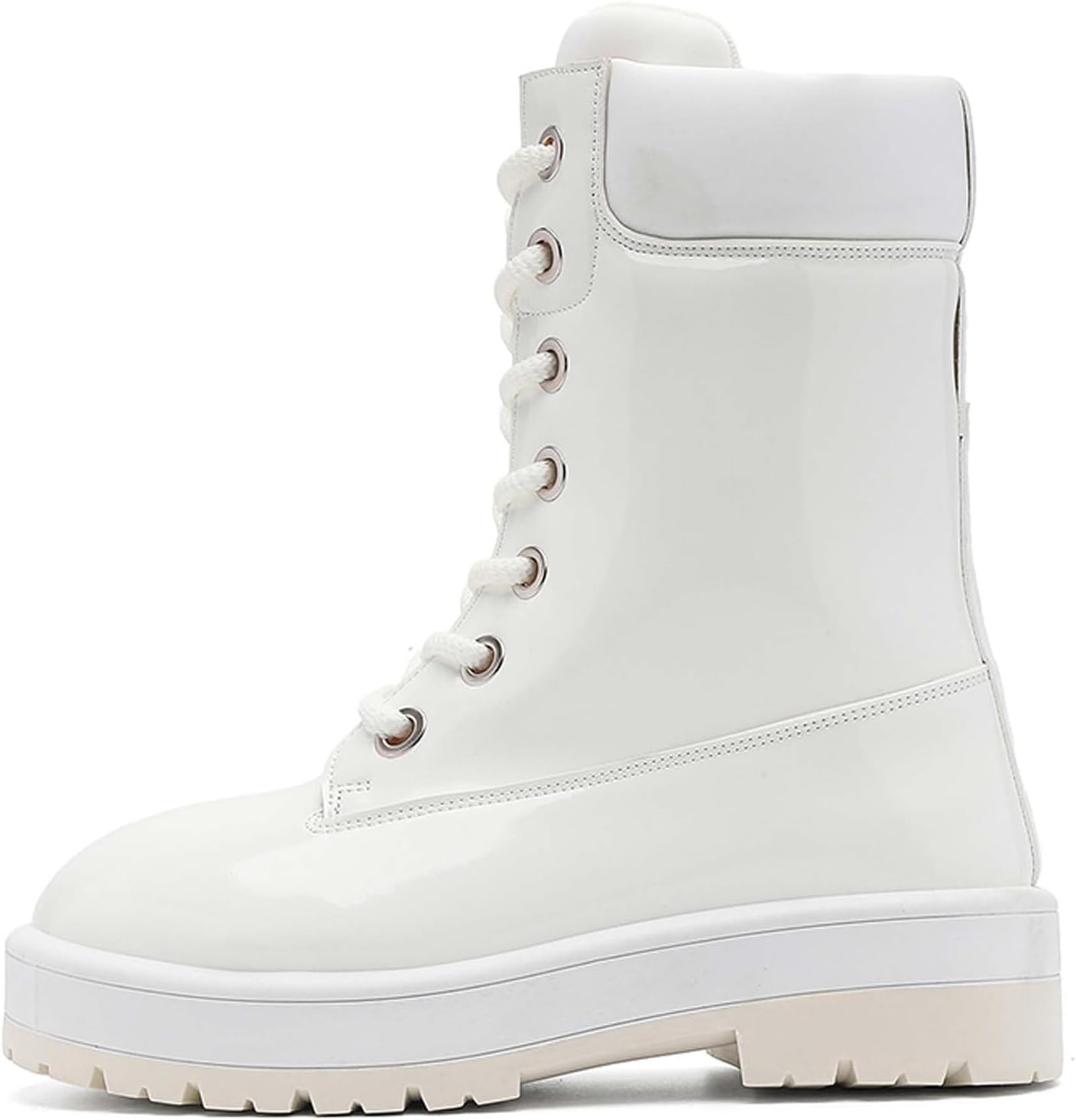 

Мужские яркие высокие зимние сапоги с толстой массивной подошвой, модные сапоги до щиколотки Generic, белый