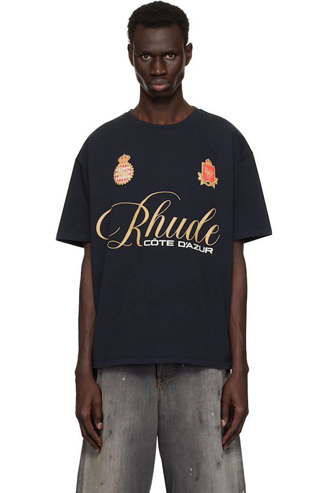 

Футболка Rhude с принтом в виде логотипа Rhude, черный
