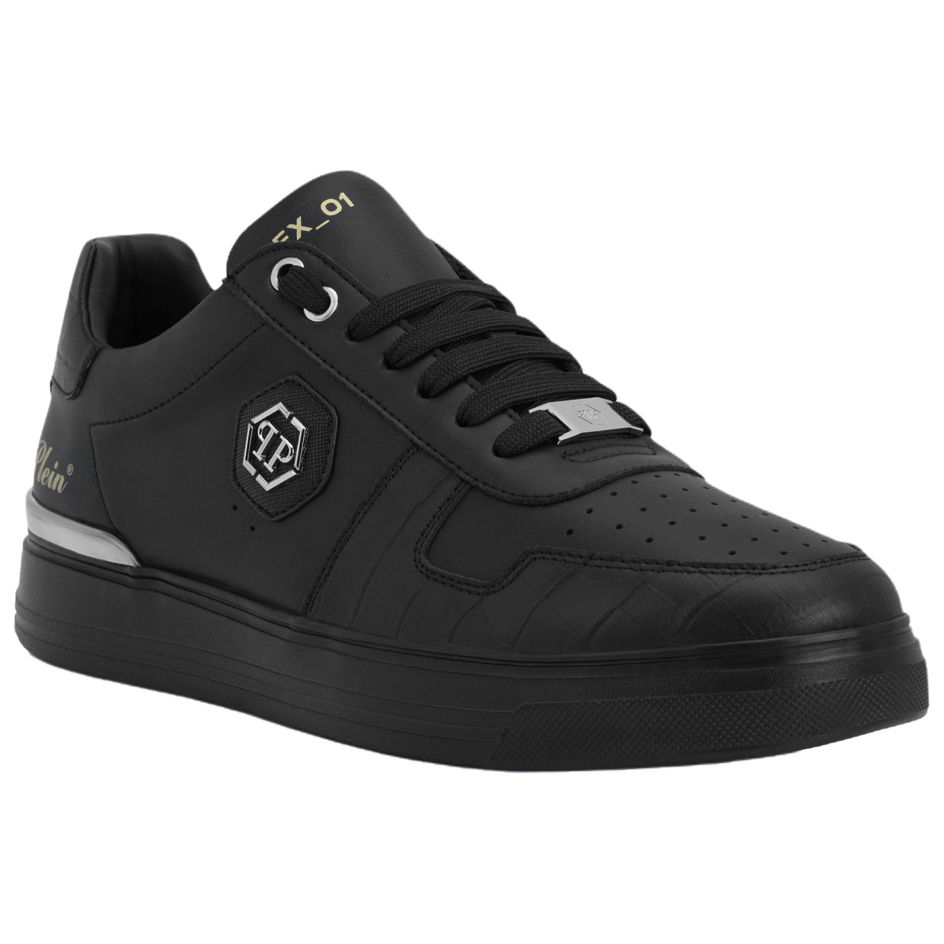 PHILIPP PLEIN Кроссовки для скейтбординга Cow Leather Low top Unisex Black — фото 4