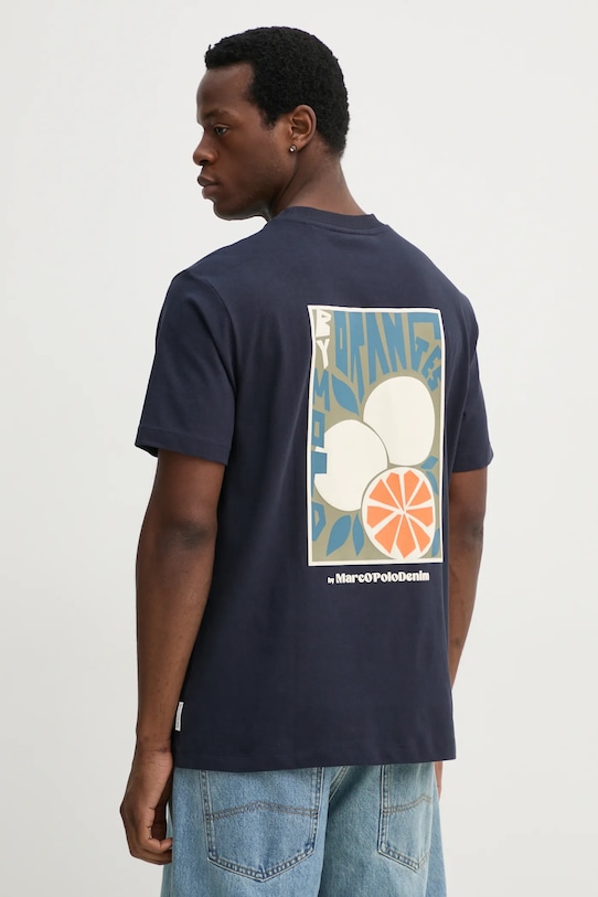 

Хлопковая футболка Marc O'Polo, темно-синий