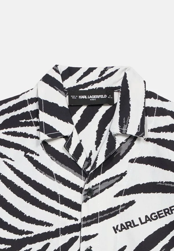 Блузка унисекс на пуговицах Karl Lagerfeld Kids, White/Black — фото 4