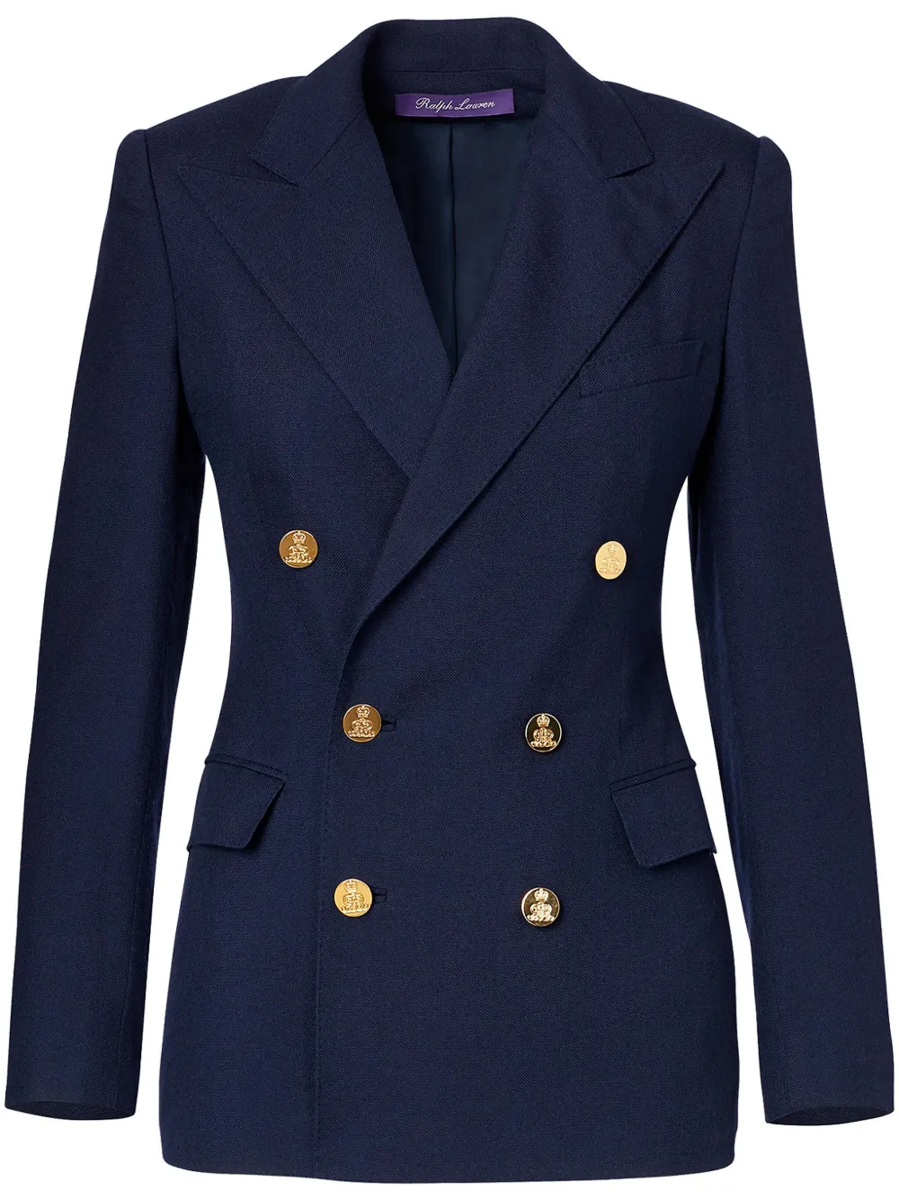 

Двубортный приталенный блейзер Ralph Lauren Collection, синий