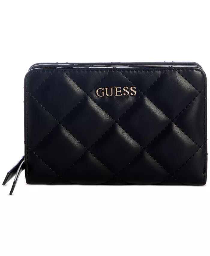 

Стеганый французский кошелек Tinsley GUESS, черный