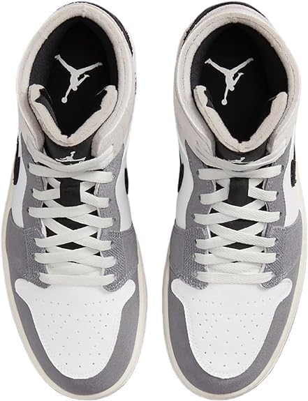 Мужские кроссовки Nike Air Jordan 1 Mid SE, белый/серый — фото 4