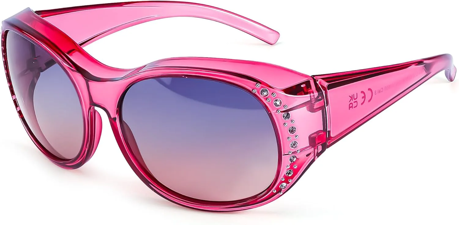 

Поляризованные солнцезащитные очки Myiaur для женщин и мужчин, с защитой от УФ-излучения UV400 и антибликовым покрытием для вождения, A04 Pink Purple/Grey Pink Lens