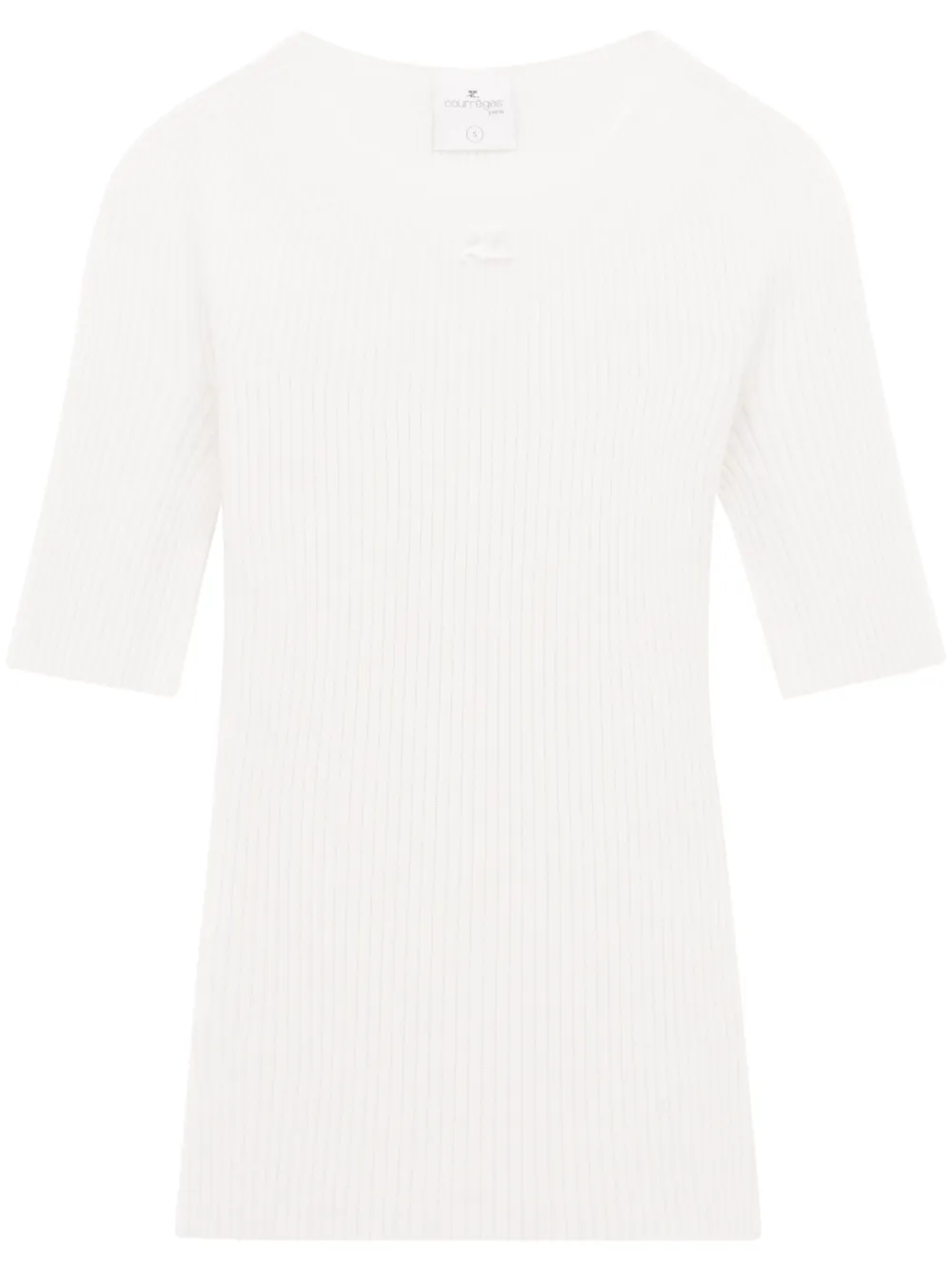 

Свитер Solar в рубчик Courrèges, белый