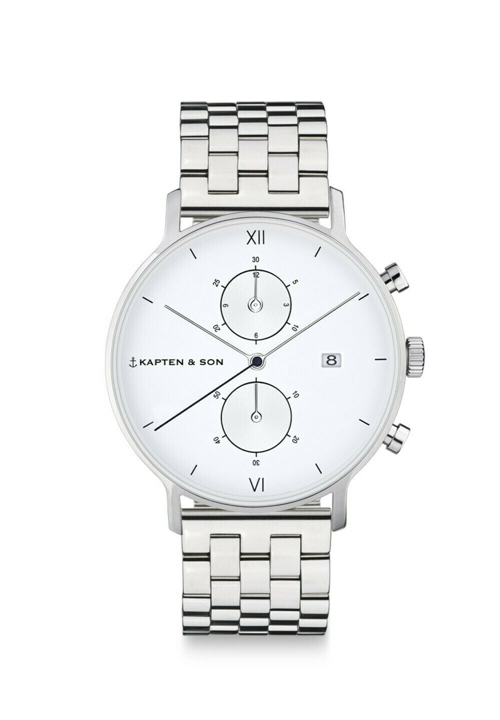 

Хронограф CHRONO SMALL Kapten & Son, цвет silver coloured white