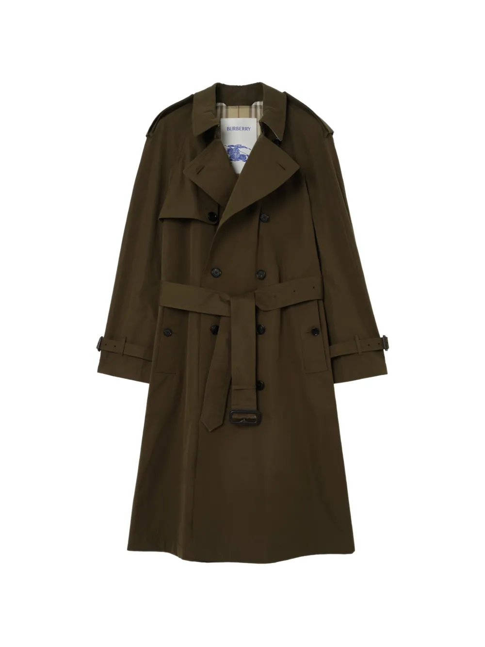 Тренчкот Burberry хлопковый, зеленый