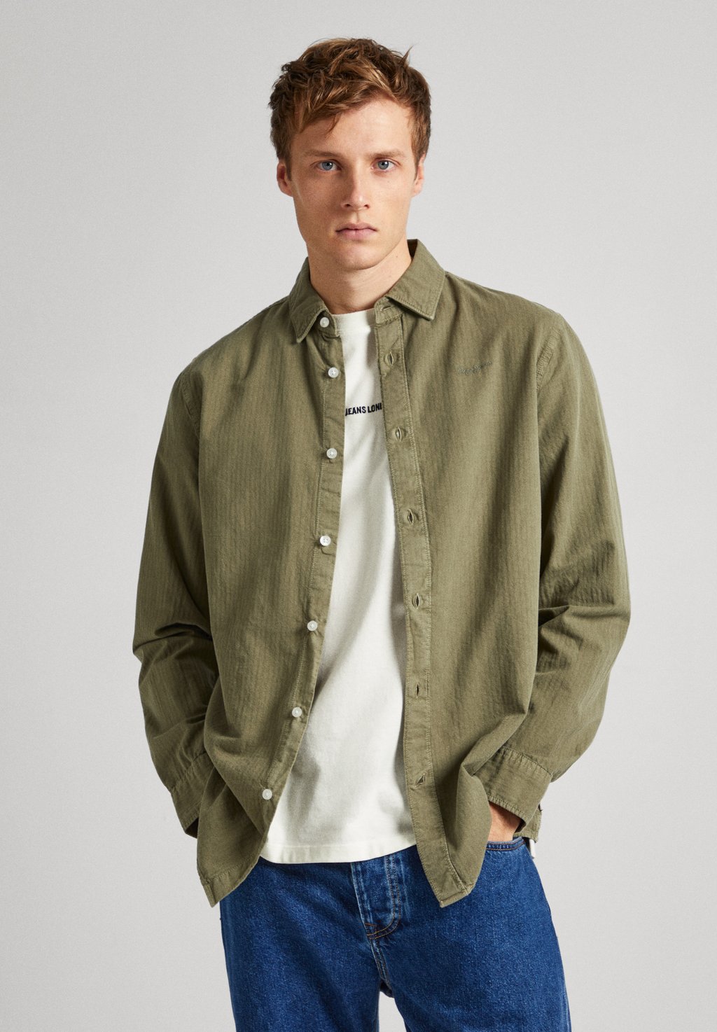

Рубашка PHIL Pepe Jeans, оливковый
