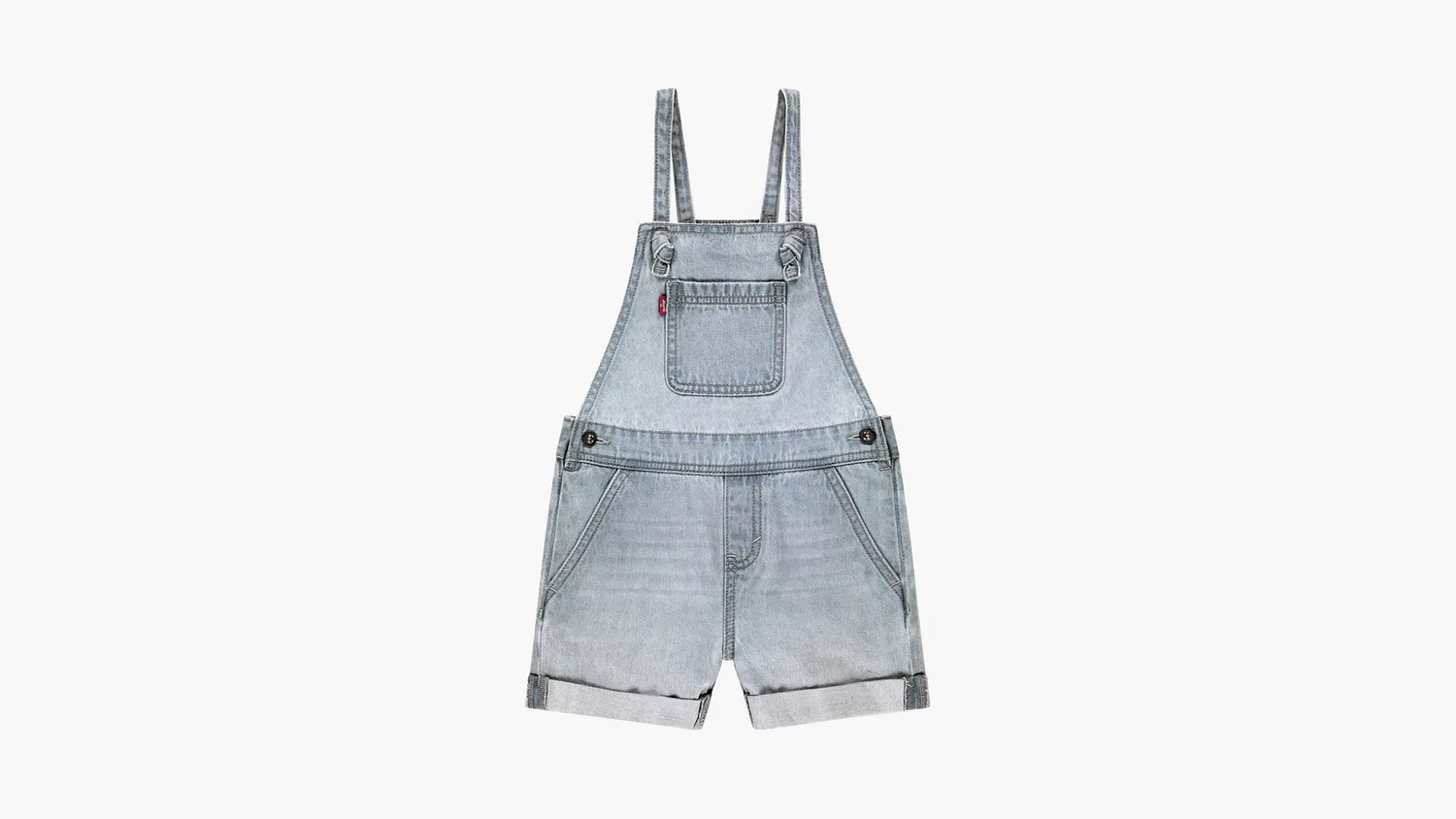 Комбинезон с узлом и лямкой для девочек 4-6 лет Levi's, Light Wash