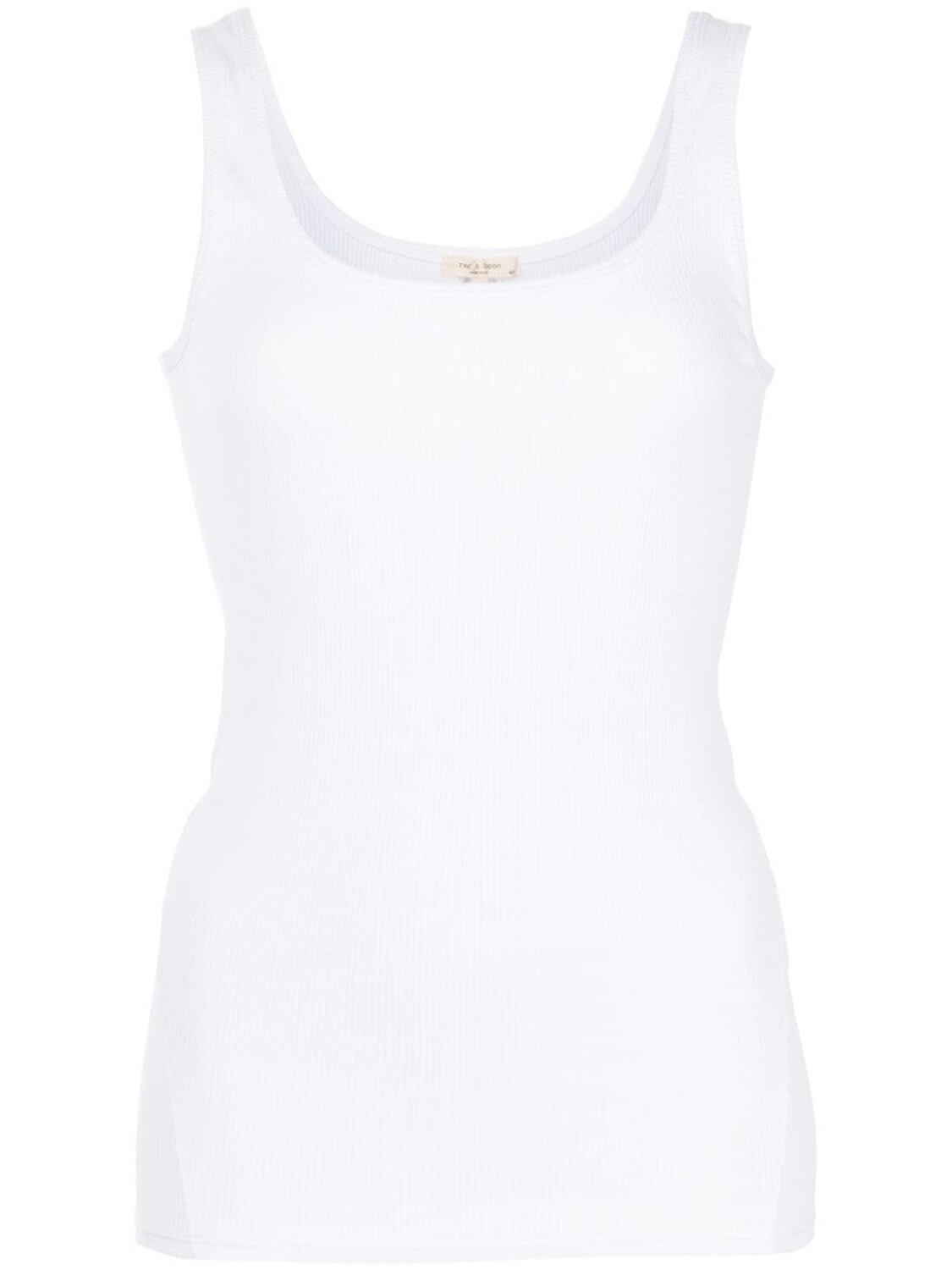 

rag & bone топ с U-образным вырезом, белый