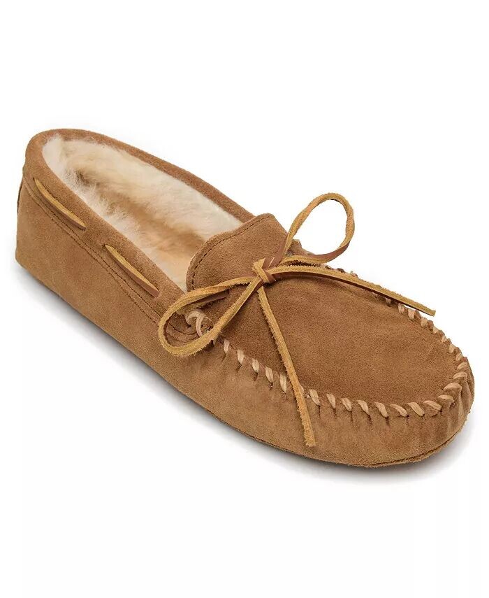 

Мужские замшевые тапочки из овчины с мягкой подошвой Minnetonka, бежевый