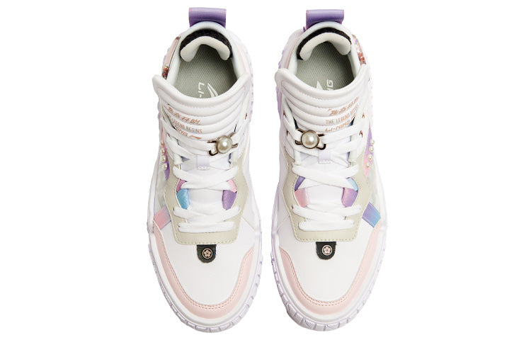 Кеды (WMNS) Li-Ning 001 Unblock Blossom 'White Light Grey', розовый — фото 3