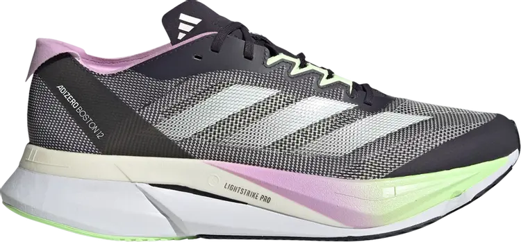 

Кроссовки Adizero Boston 12 'Black Green Spark', черный