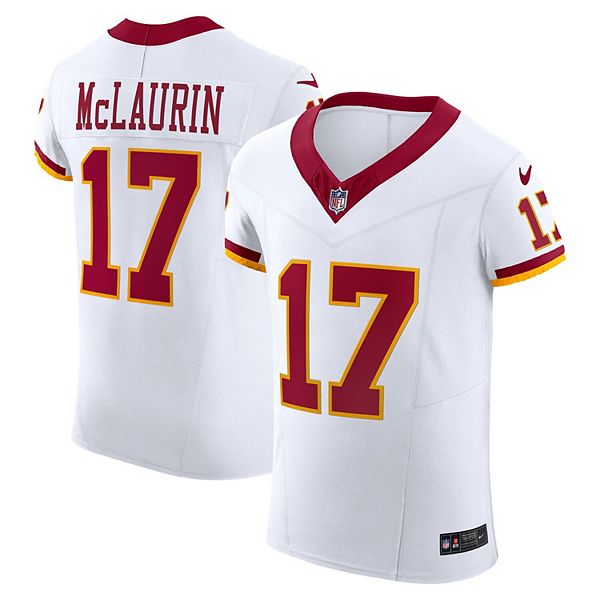 Мужская футболка terry mclaurin white washington commanders alternate 2 super bowl era vapor fuse elite Nike