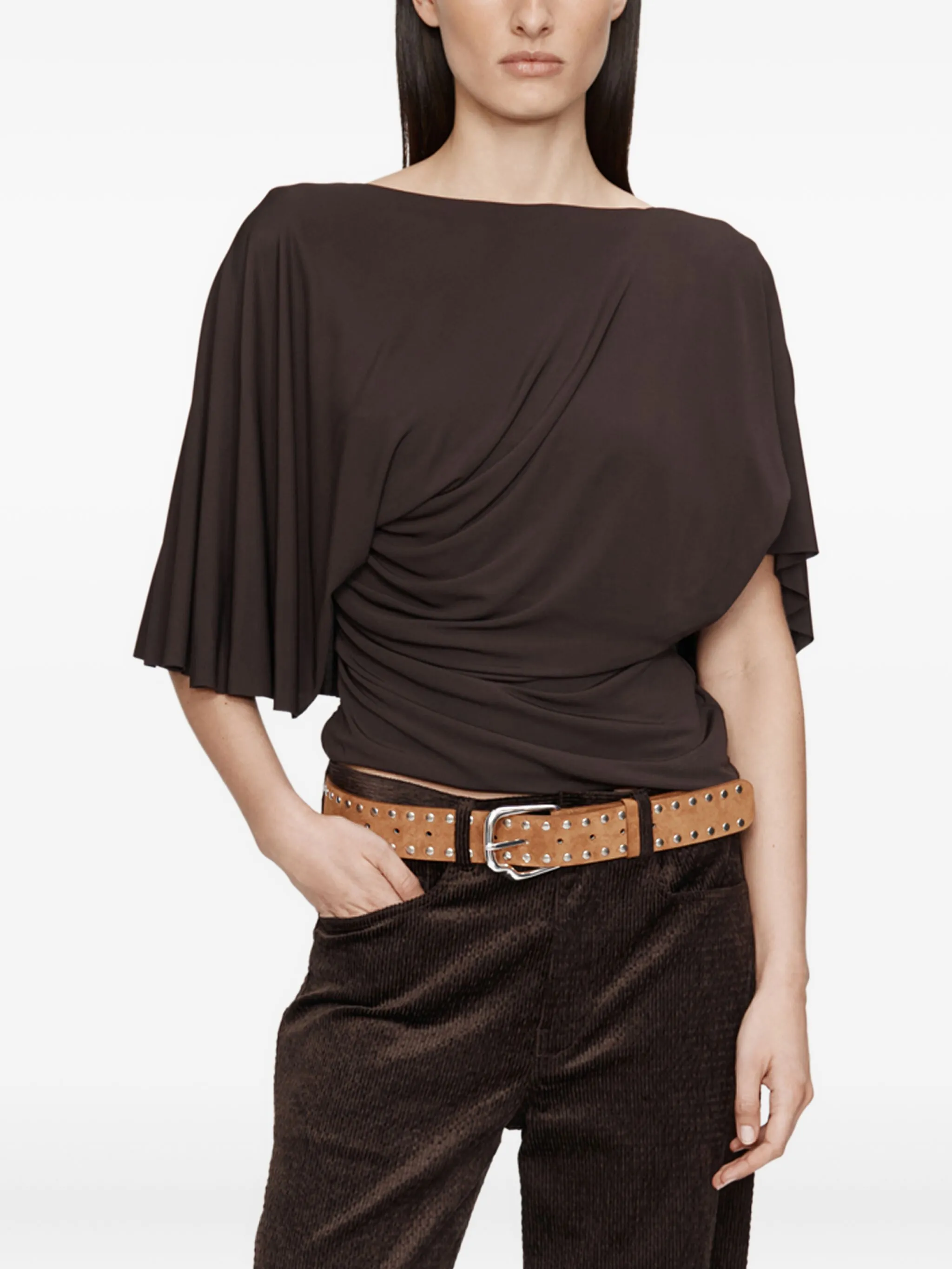 

Топ из джерси Christopher Esber, коричневый