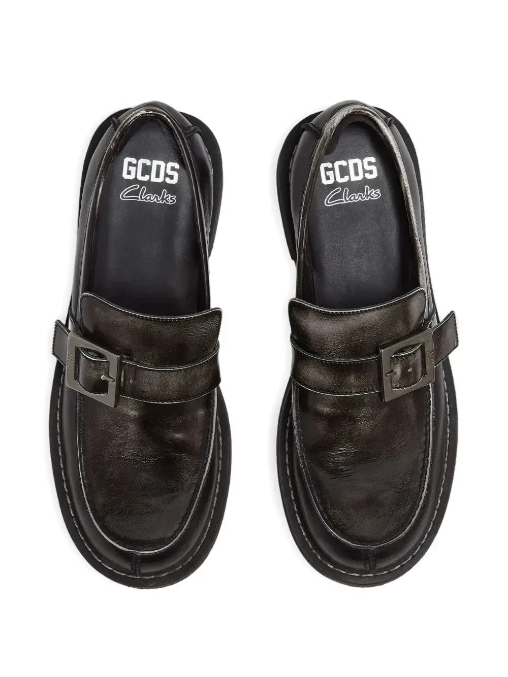 Лоферы на пряжке Clarks GCDS, черный — фото 2