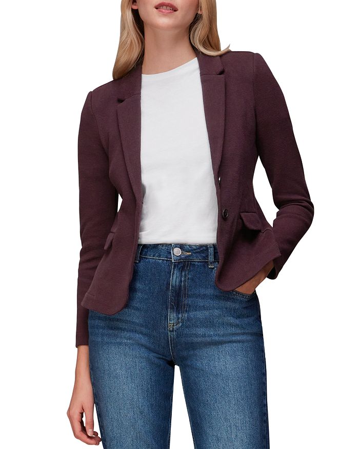

Куртка из хлопкового трикотажного джерси Slim Fit Whistles, фиолетовый