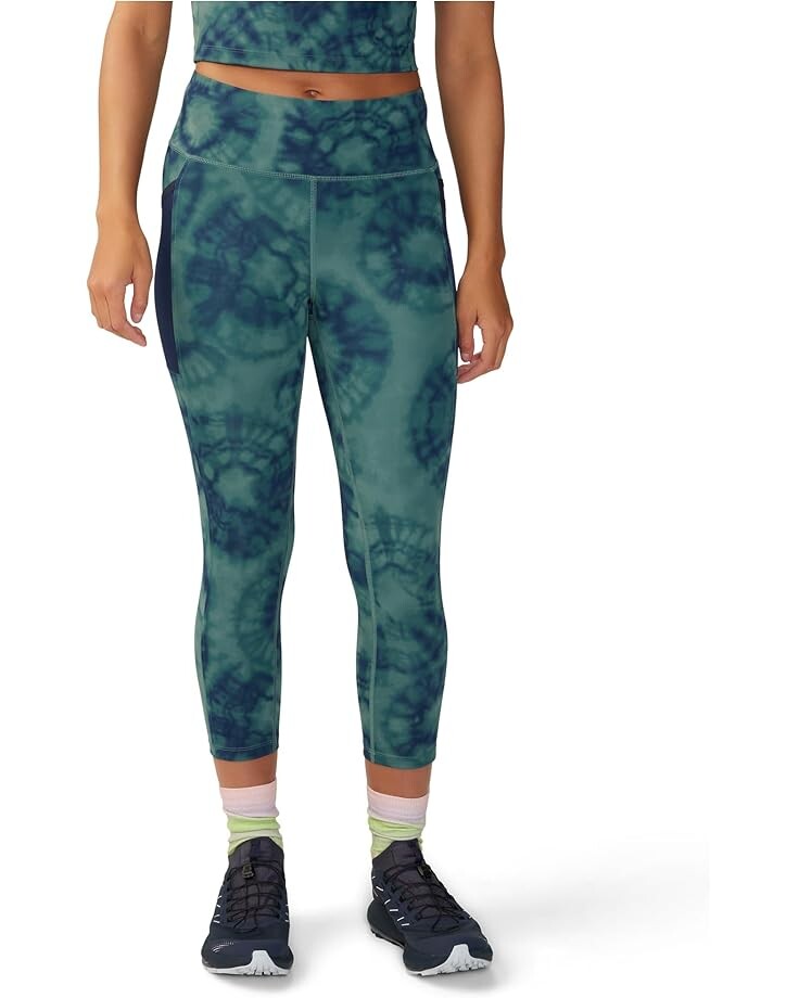 

Брюки Mountain Hardwear Yuba Trail Crop, цвет Blue Pine Spore Dye Print