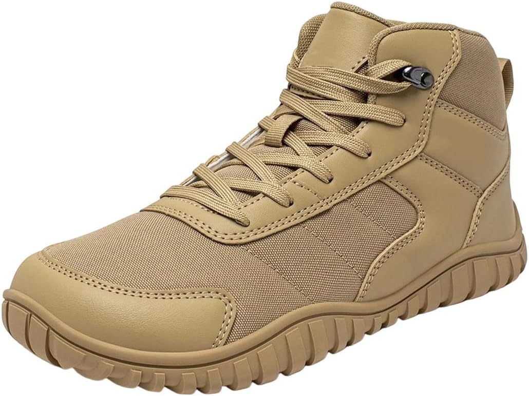 

Мужские кроссовки с средней голенью и широкой носочной частью, походные ботинки для улицы, противоскользящие, из искусственной кожи Generic, коричневый