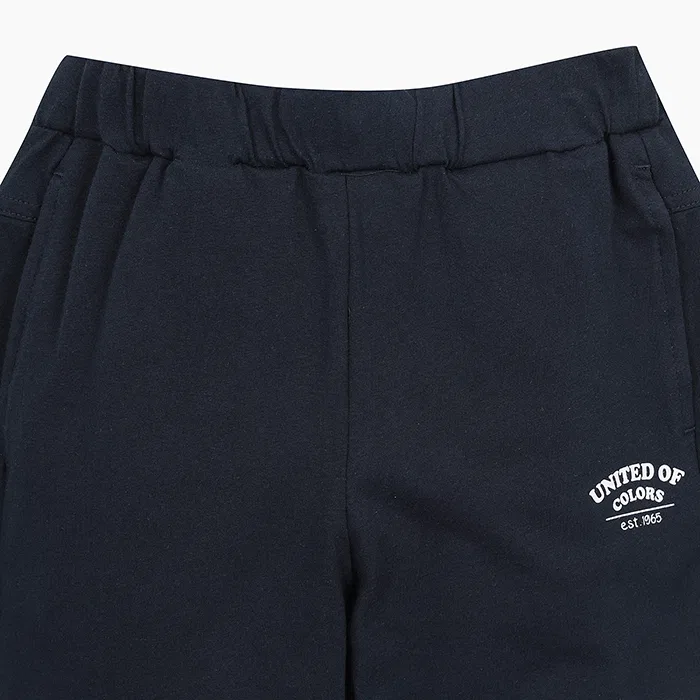 Детские тёмно-синие тренировочные брюки длиной 3/4 от Benetton Kids — фото 3