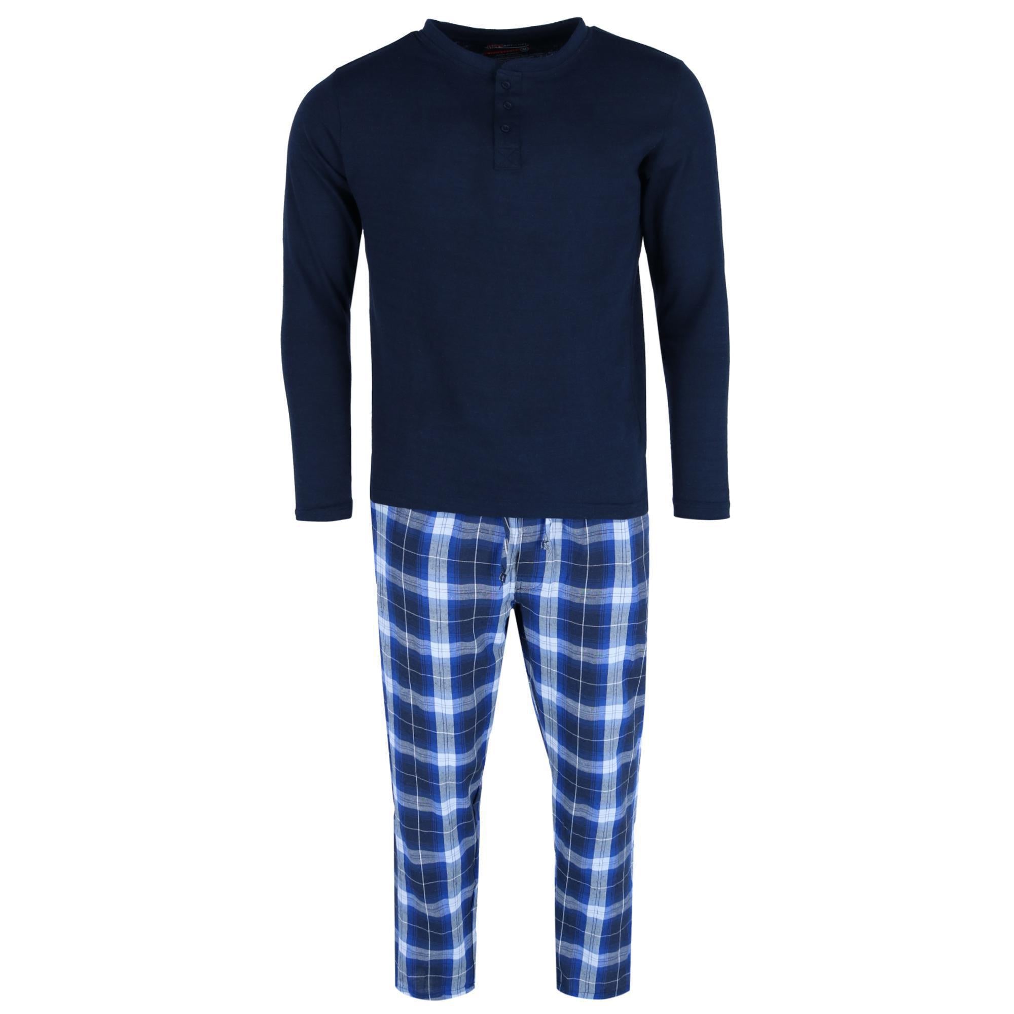 

Мужской комплект для отдыха с длинным рукавом и фланелевыми брюками Ten West Apparel, синий