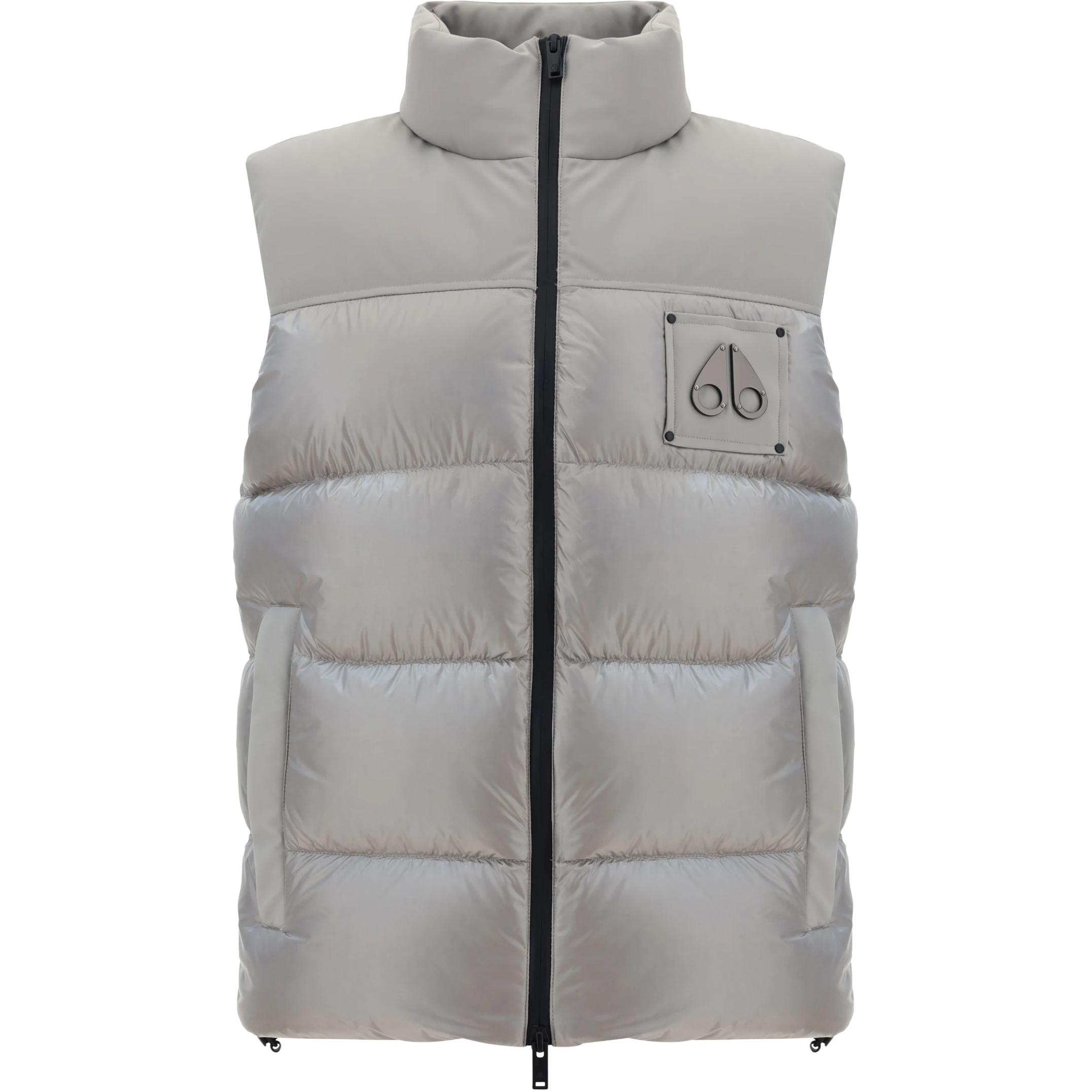 

Винтажная нашивка с логотипом Сезонная стеганая жилетка Moose Knuckles, серая, Серый, Винтажная нашивка с логотипом Сезонная стеганая жилетка Moose Knuckles, серая