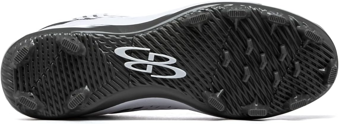 Бутсы Boombah Men's Dart Pursuit с формованными шипами - несколько цветов - разные размеры, белый/угольный — фото 2