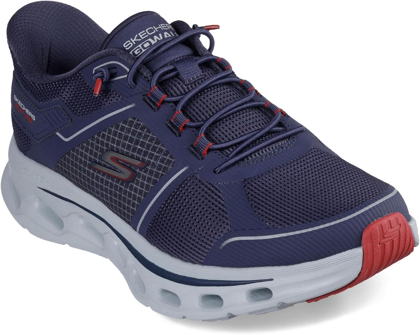 Мужские кроссовки Skechers Go Walk Glide Step 2.0 с легким надеванием от Zalor, красный/синий/темно-синий — фото 2