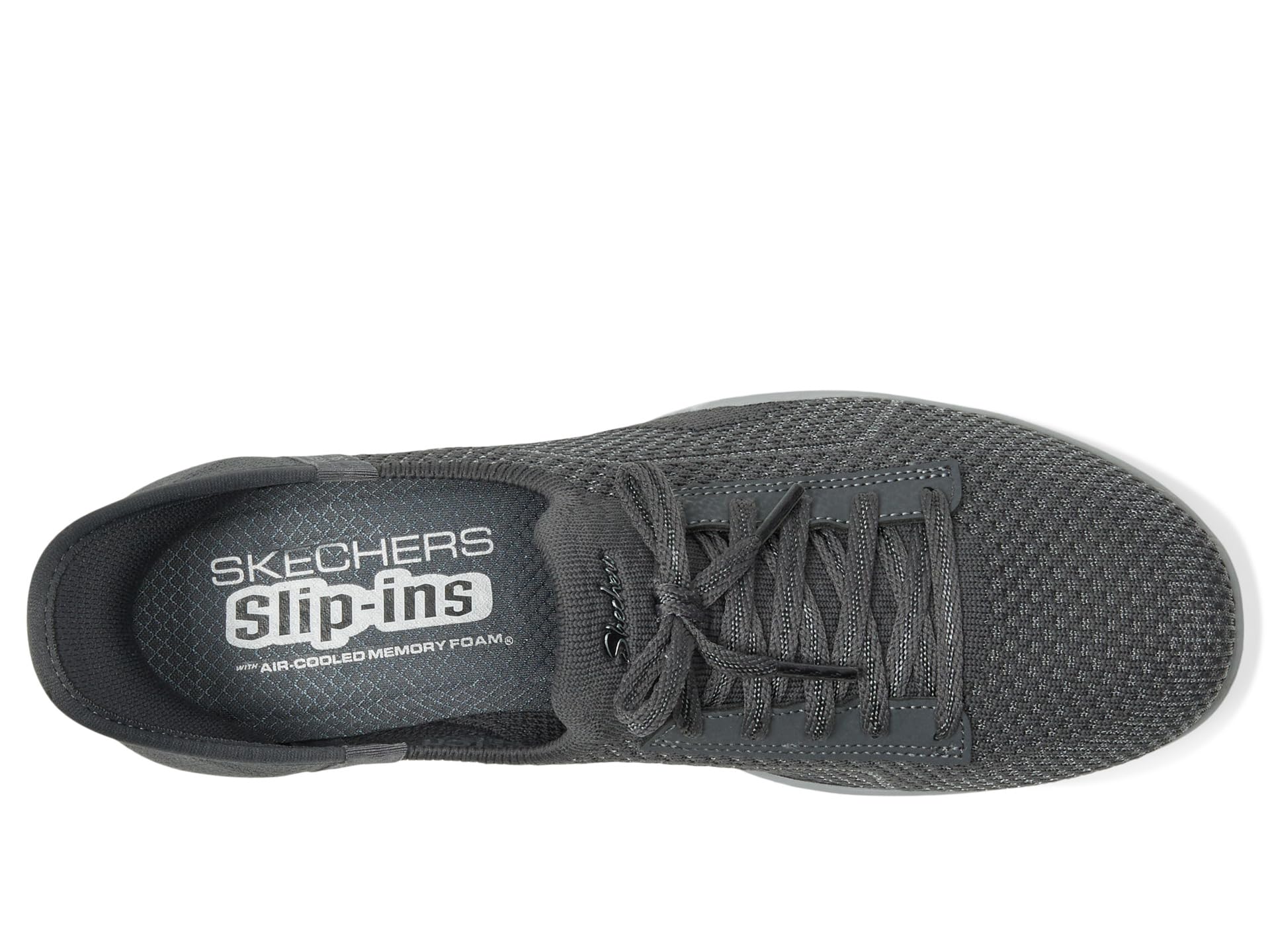 Кроссовки SKECHERS Newbury St - Our Time Hands Free Slip-Ins, Charcoal — фото 2
