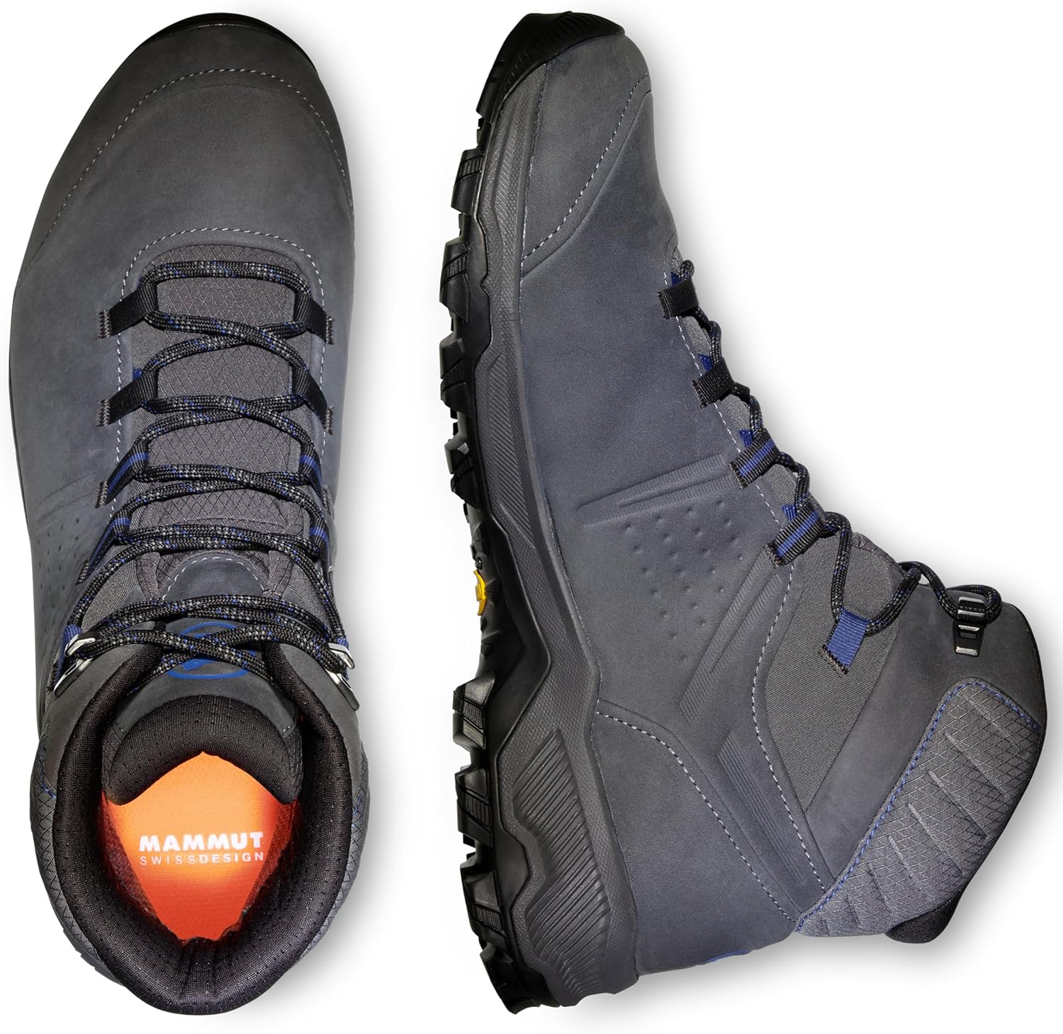 Мужские походные ботинки Mammut Mercury IV Low GTX, титан-ярко-красный, подошва Vibram, 3D мемо-пена, комфорт для дневных походов, черный — фото 3