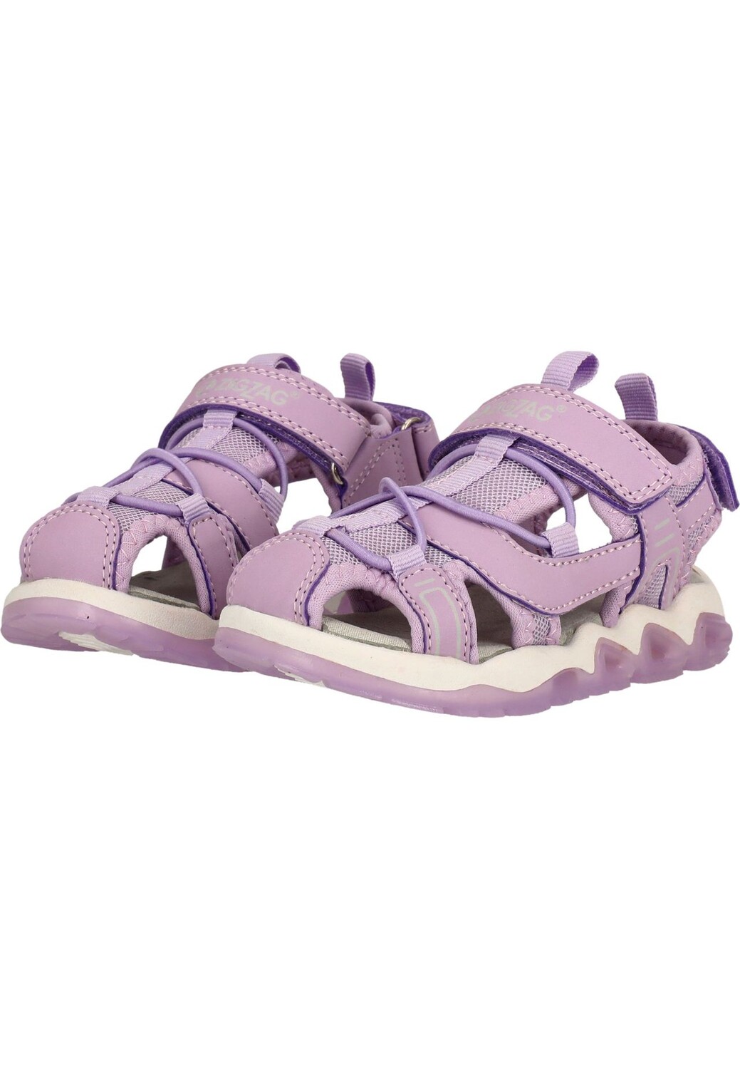 Сандалии Jugoe со светящейся подошвой и защищенным мыском ZIGZAG, цвет Pastel Lilac — фото 4