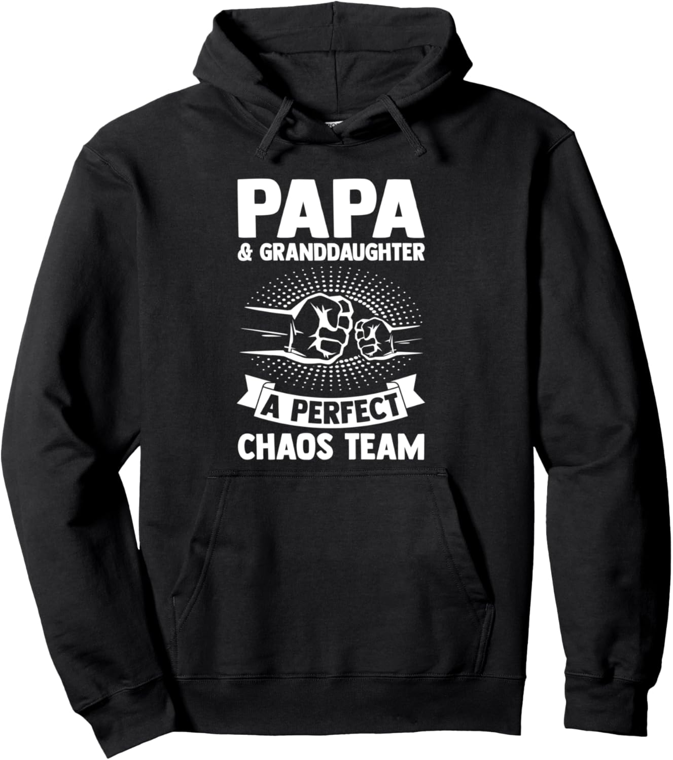

Папа и внучка: идеальная команда хаоса. Худи ко Дню отца Father'S Day Grandson Gifts, черный