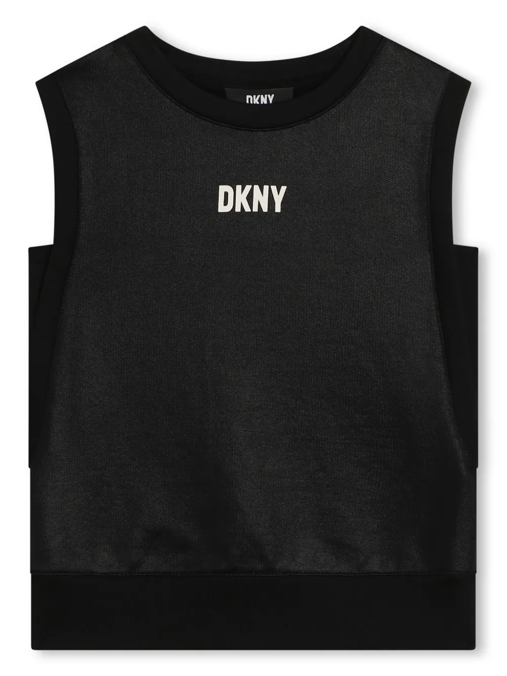 

Топ с логотипом Dkny Kids, черный