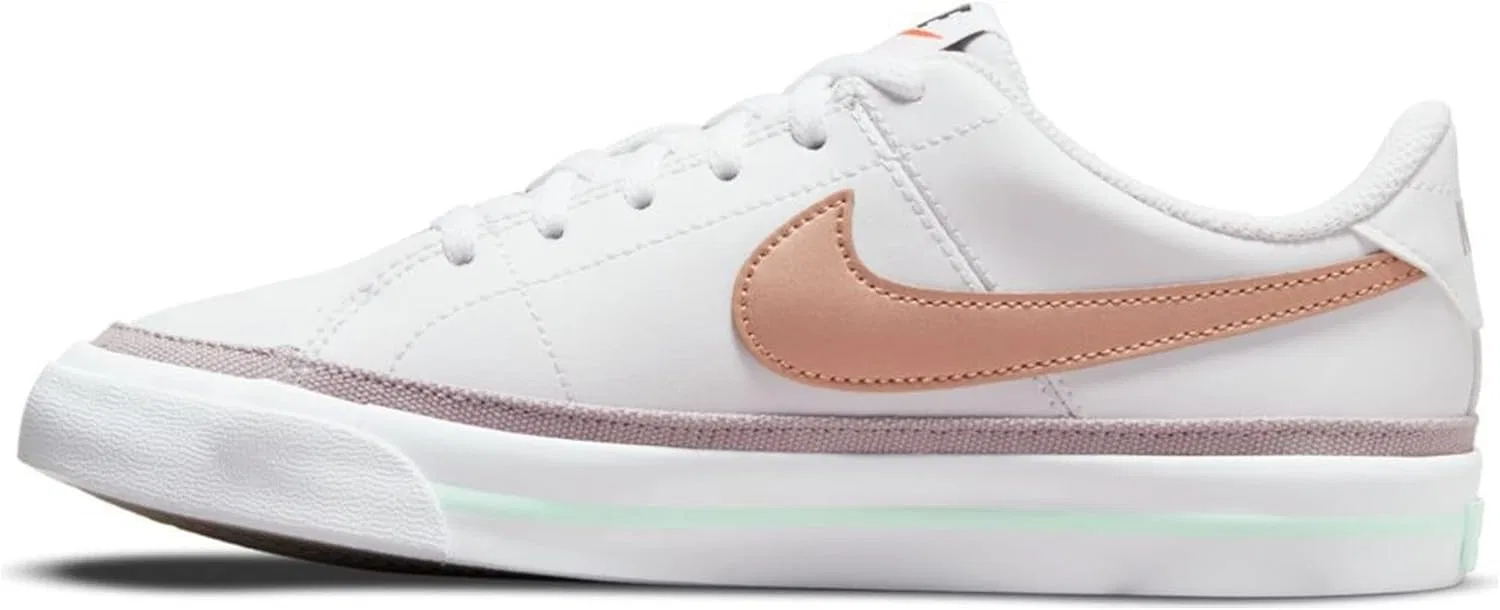 Детские кроссовки NIKE Court Legacy, унисекс, White, Metallic, Red, Bronze, Mint Foam