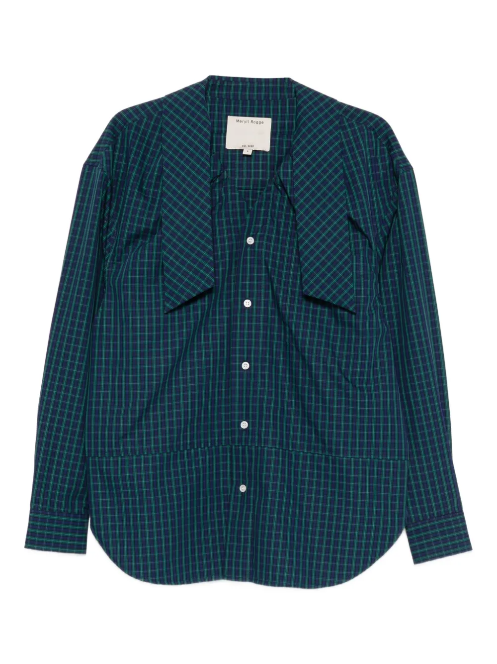 

Топ со вставками в клетку Meryll Rogge, зеленый