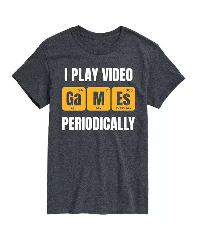 

Футболка мужская с коротким рукавом Hybrid Apparel I Play Video Games Periodically AIRWAVES, черный