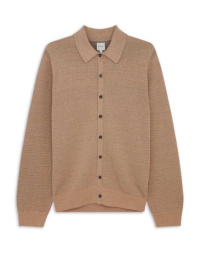 

Кардиган с вафельной вязкой Paul Smith, коричневый/бежевый