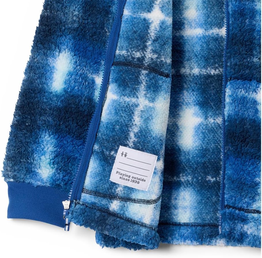 Columbia boys Rugged Ridge II Printed Sherpa Full Zip, Mountain Blue Omblur — фото 3