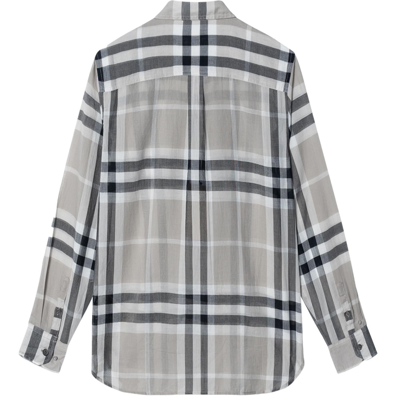 Рубашка Burberry мужская, серый, средней толщины — фото 4