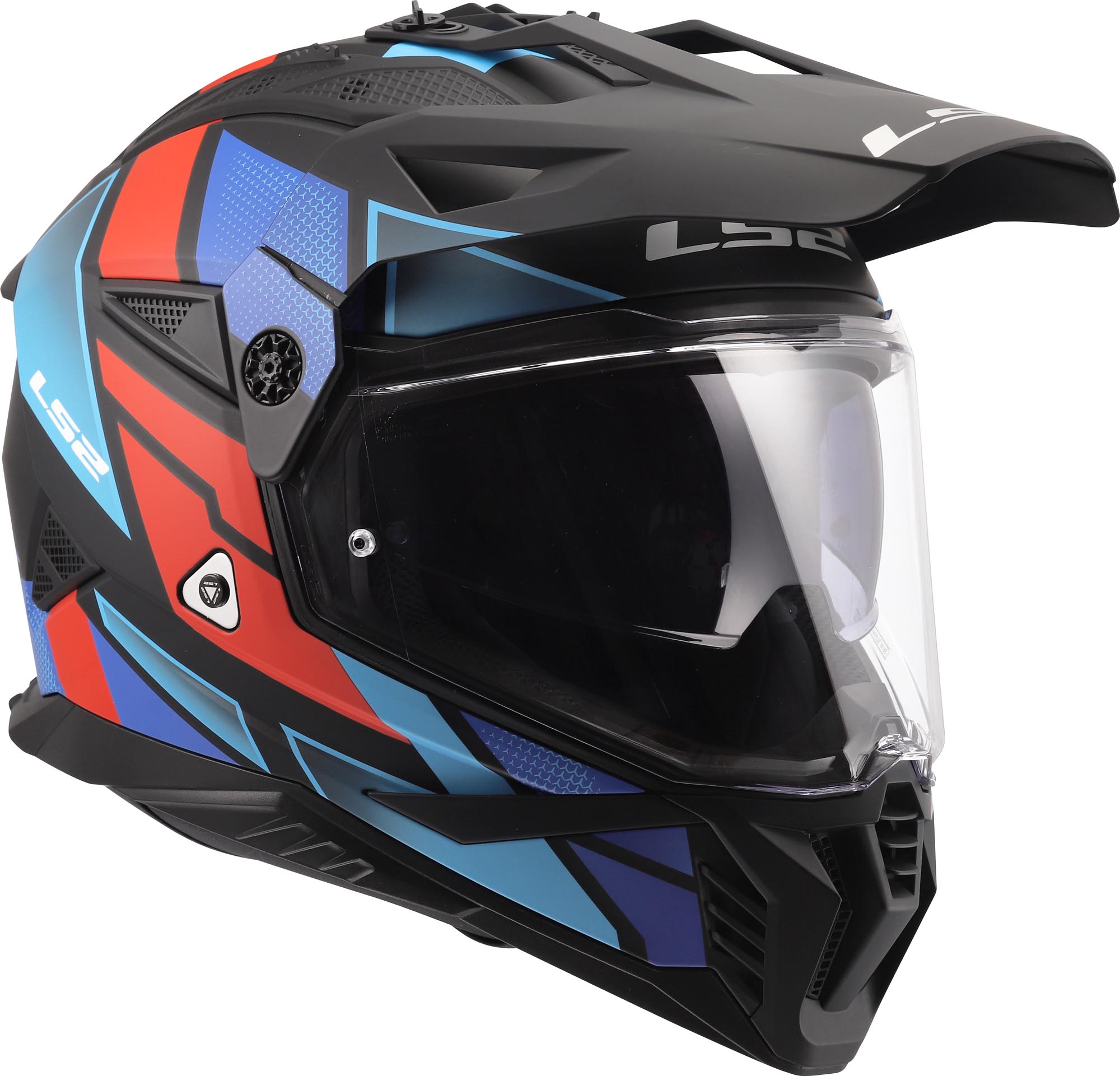 Шлем LS2 mx702 pioneer ii block enduro, Black/Red/Blue выгодно купить ...