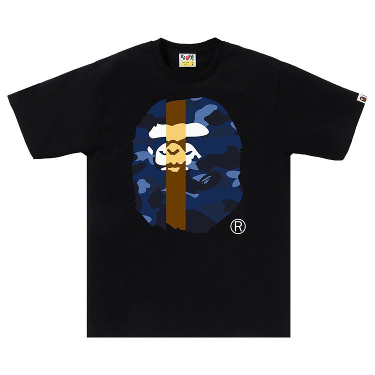 

Футболка BAPE Color Camo Transform Big Ape Head Tee, Black/Navy