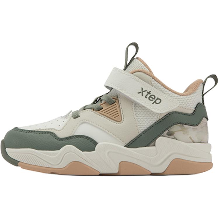 

Баскетбольные кроссовки Shock Absorbers High Top для детей от 3 до 7 лет XTEP, бежевый/зеленый
