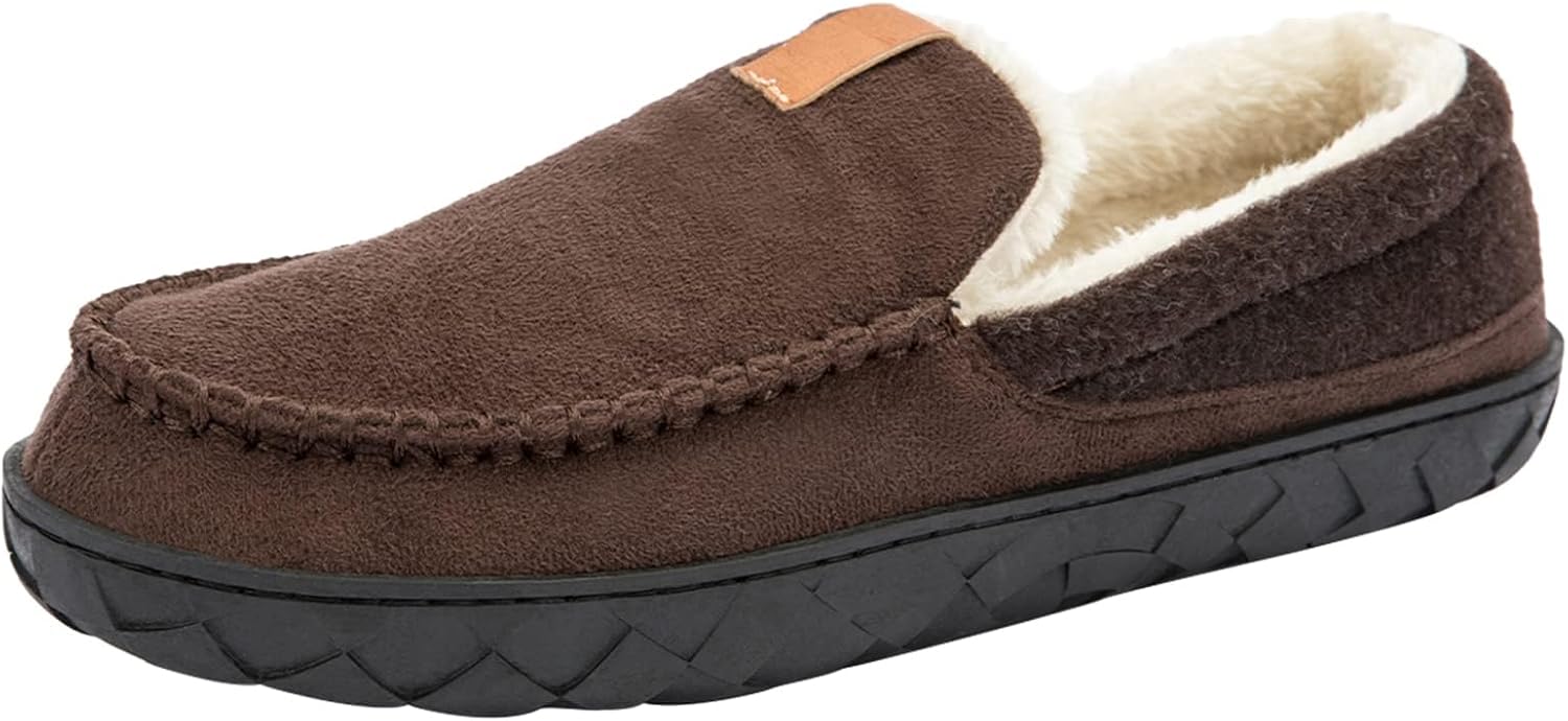 

Мужские уютные мокасины Josaywin с амортизирующей стелькой из памяти формы - резиновая подошва с многопрофильным сцеплением, домашняя и уличная обувь, размеры 7-16, Coffee