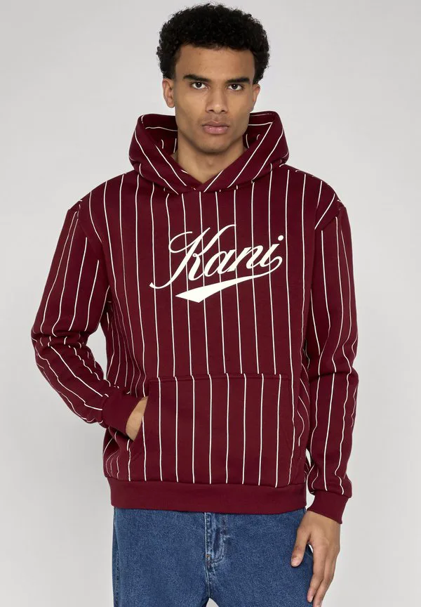 

Худи с полосатым узором в стиле университетской формы, выполненным курсивом. Karl Kani, Dark Red/Vanilla, Красный, Худи с полосатым узором в стиле университетской формы, выполненным курсивом. Karl Kani, Dark Red/Vanilla