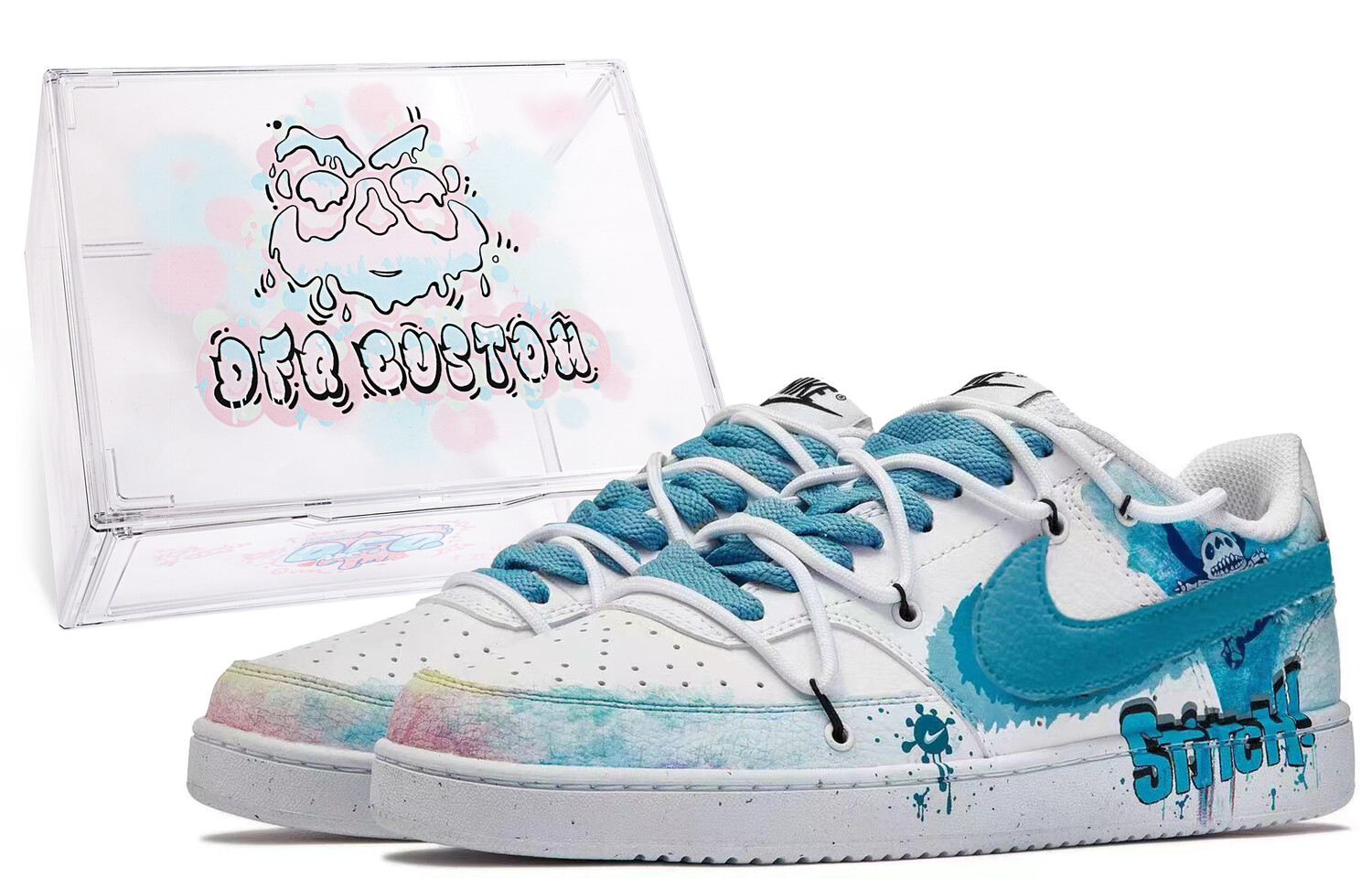 

Мужские кроссовки для скейтбординга Nike Court Vision 1, Pink/Blue