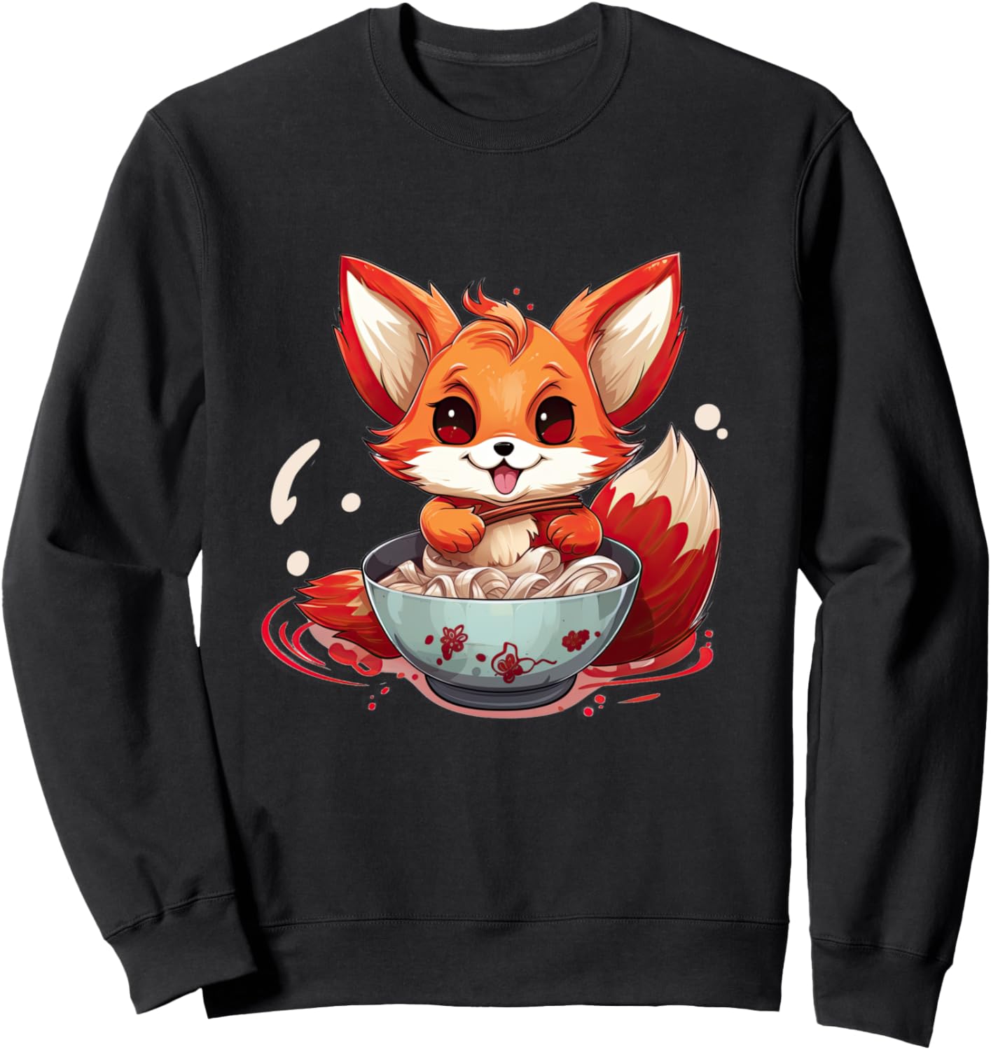 

Толстовка Japanese Ramen Eating Animal Design, черный