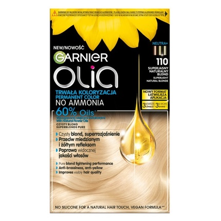 

Olia Краска для волос 110 Суперсветлый натуральный блондин Garnier