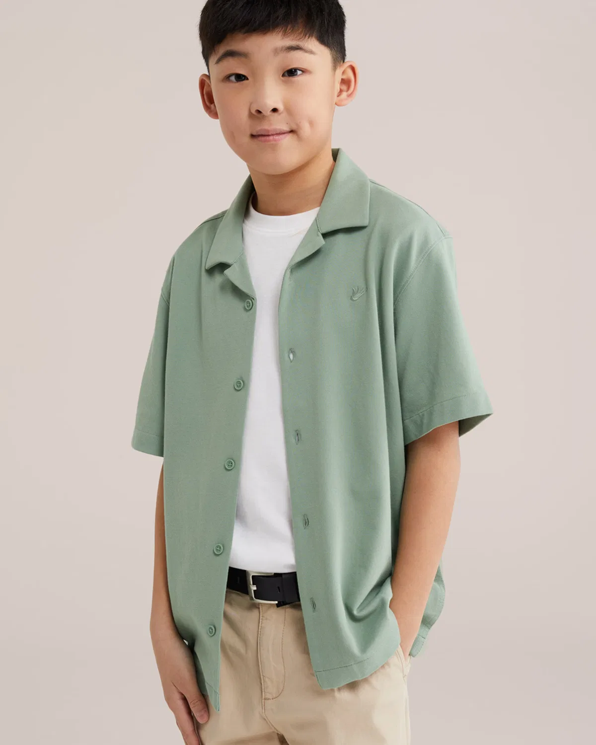 Рубашка на пуговицах стандартного кроя We Fashion, Pastel Green — фото 3