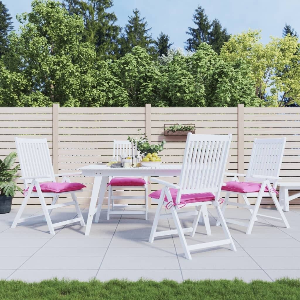 

Подушки на стул 4 шт с узором листочки 50х50х7 см, ткань Оксфорд DKD HOME DECOR, розовый